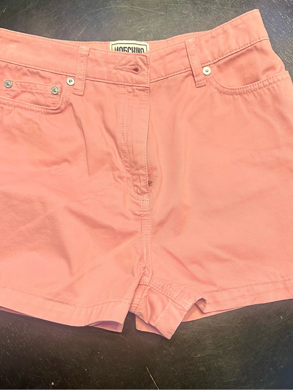 Moschino Pink Cotton Jean Shorts